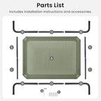 Love's cabin Elevated Cooling Dog Bed for Large Dogs, Portable Indoor & Outdoor Raised Pet Dog Cat Cot, Durable Summer Frame with Breathable Mesh, Olive Green, 48 inches