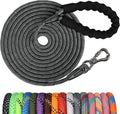 NTR Long Dog Leash, 50FT Check Cord with Swivel Lockable Hook and Comfortable Padded Handle for Dog Leash for Small Medium and Large Dogs Walking Training Hiking Camping Playing