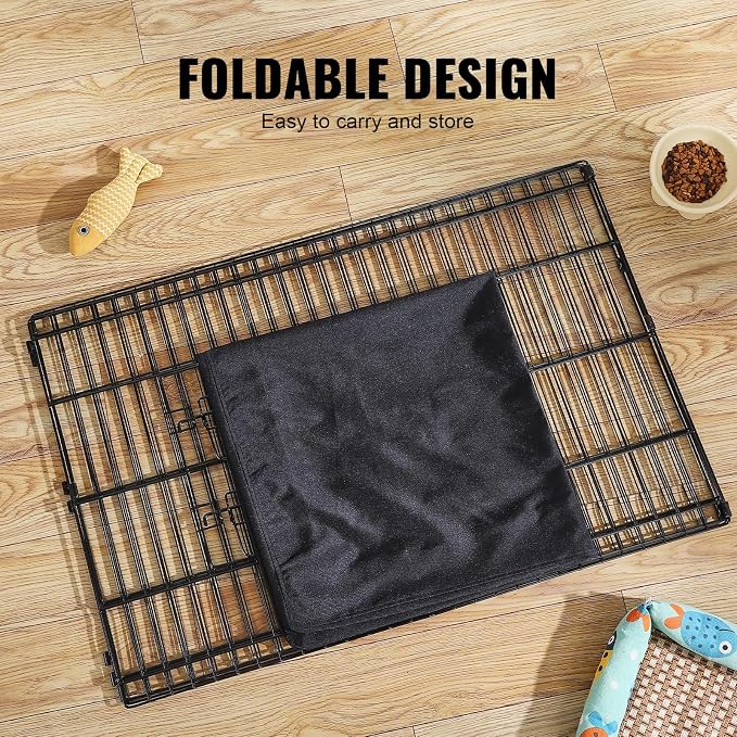 VEVOR Dog Playpen, 4 Pcs 24 x 36 in Panels Foldable Metal Pet Exercise Pen, Dog Fence Indoor and Outdoor Pen with Door, Top Cover, and Bottom Pad, Pet Playpen for Dogs, Cats and Other Small Animals