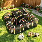 CypherX Outdoor Rainbow Cat Enclosure, 5 in 1 Portable Cat Tents for Outside Cage Free Outside Pet Enclosure Cat Tunnel Outdoor Playground for Indoor Cats and Small Animals