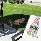 Warren London Climbing Rope Dog Leash – 5 ft Reflective Forest-Green Rope w/Comfort Grip & Locking Clip | Heavy-Duty Lead for Hiking, Camping & Daily Walks