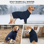 cyeollo Dog Sweater Long Sleeve Knitted Turtleneck Pullover Warm Clothes | Ultra Soft Warm Knit, Full Coverage, 4-Way Stretch for Easy Movement, Easy On & Off, Winter Daily Wear for Small Dogs