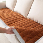 Couch Cover for Dogs Washable,Anti-Slip Back Cat Mat Pet Pad Blanket for Furniture Protector,Fuzzy Pet Sofa Cover for 3 Cushion Couch Sofa Pets Friendly (Curry, 1pc/27.6"x82.7"/Seat Cover)