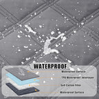 Smiry Waterproof Dog Bed Cover, Reversible Pet Blanket for Sofa Couch | Soft Washable Dog Blanket, Leakproof Couch Cover for Dogs Cats & Furniture Protection, 68x82, Grey/Dark Grey