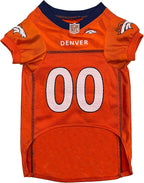Pets First NFL Denver Broncos Dog Jersey, Size Large, Football Shirt Costume for Pet, Dog Sports T-Shirt, NFL Team Clothing for Cats, Licensed Pet Apparel Available in 7 Sizes and 32 Teams