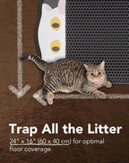 Lukamoo® Cute Double-Layer Litter Mat, Ideal for Any Cat Litter