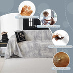 MYSKY HOME Couch Cover for Sectional Sofa Set Furniture Sofa Cover Washable for Dog Cat Pet Couch Cover 3 Cushion Couch Sofa Chenille Couch Protector Multi-Use Couch Covers Blanket,71" X134"
