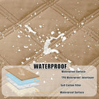 Smiry Waterproof Dog Bed Cover, Reversible Pet Blanket for Sofa Couch | Soft Washable Dog Blanket, Leakproof Couch Cover for Dogs Cats & Furniture Protection, 82x102, Camel/Beige