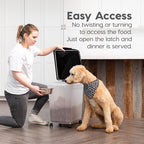 IRIS USA Dog Food Storage Container, Up to 50 lbs, Black, Made in USA | Wheels for Mobility, Airtight Seal, BPA-Free, Best for Bird Seed, Cat food, Cat Litter, Chicken Feed, Pellets