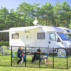 Dog Playpen 40 inch 22 Panels Indoor Outdoor Dog Pen for Large/Medium/Small Dogs Heavy Duty Metal Dog Fence Outdoor for Yard, Puppy Playpen with Door Portable Pet Fence for RV Camping Yard