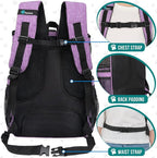 PetAmi Dog Backpack Carrier, Airline Approved 4-Way Entry Cat Backpack Carrier, Ventilated Mesh, Collapsible Pet Carrier for Small Puppy, Kitten, Hiking, Travel Car, Vet, up to 18 lbs, Purple