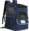 PetAmi Dog Backpack Carrier, Airline Approved 4-Way Entry Cat Backpack Carrier, Ventilated Mesh, Collapsible Pet Carrier for Small Puppy, Kitten, Hiking, Travel Car, Vet, up to 18 lbs, Navy Blue