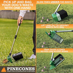 Neater Pet Brands Lift N’ Bag 2.0 Dog Pooper Scooper with Bag Attachment & 31" Pole for Small to Large Dogs, New Longer Pole, 195 Refill Bags, Heavy Duty Dog Poop Scooper for Yard, One-Hand Use