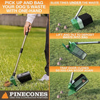 Neater Pet Brands Lift N’ Bag 2.0 Dog Pooper Scooper with Bag Attachment & 31" Pole for Small to Large Dogs, New Longer Pole, 60 Refill Bags, Heavy Duty Dog Poop Scooper for Yard, One-Hand Use