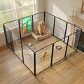 FXW AuraSpace Pro Acrylic & Wire Mesh Indoor Dog Playpen, 40" H, 12 Panels | Clear View, Heavy-duty Metal, Flexible Layouts, Easy Walk-Through, For Medium & Large Dogs, Patented