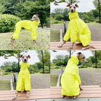 D Doggy Star Italian Greyhound Raincoat Waterproof Jacket Windbreaker Clothes Whippet for Dog (XL,Raincoat Yellow)