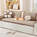Plush Couch Cover for Dogs – Non Slip Pet Sofa Protector, Ultra Soft Washable Couch Cover for Pets, Anti-Slip Backing Furniture Protector for Cats & Dogs, Fits Standard & L-Shape Sofas (Only 1PC)