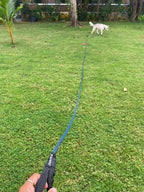 Tuff Pupper Heavy Duty 30 Foot Long Rope Leash for Dogs | Dog Recall Training Lead | High Visibility Strong Climbing Rope Leash | Hand or Waist Worn | Stainless Steel 360° Clips for Tangle Free Use