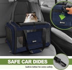 GAPZER Cat Carrier 18x11x11 United Airline Approved, Soft Pet Flying Kennel | Small Dog Chihuahua Crate 5-10 Pounds, Softshell Kitty Taxi Transport Cage 18lbs, Sturdy Miniature Poodle Top Loader Vet Case