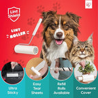 IRIS USA Large Lint Roller with Extension Pole, Storage Box, Refills | Comes With Lint Roller Cover, Extra Refills*6: 90 Sheets/Roll- 540 Sheets Total, Easy Tear Design, Pet Hair Remover