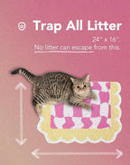 Lukamoo® Cute Litter Mat (Pink, Medium (24'' x 16''))