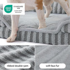LE SURE Cute Cozy High Back Orthopedic Small Dog Bed with Sides, 24" Beige | Waterproof Pet Bed with Sides, Aesthetic Comfy Egg-Crate Foam Pet Couch Sofa, Removable Washable Cover, Non-Slip Bottom