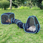 Outdoor Cat Enclosures, Cat Tunnels Catio Tents Cubes for Indoor Cats with Play Ball, Collapsible Outside Playpen Tunnel for Kitty, Rabbit, Puppy and Small Animals