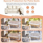 Clear Thick Sofa Cover, Waterproof Pet Couch Protector, Transparent Vinyl Couch Slipcover for Cats and Dogs, Anti Scratch Furniture Protector for Living Room