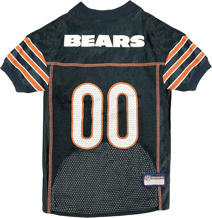 Pets First NFL Chicago Bears Dog Jersey, Size X-Small, Football Shirt Costume for Pet, Dog Sports T-Shirt, NFL Team Clothing for Cats, Licensed Pet Apparel Available in 7 Sizes and 32 Teams