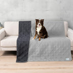 PetAmi Waterproof Couch Cover for Dog Bed Sofa Blanket, 68x82 Light Gray | Leakproof Furniture Protector for Pet Cat, Machine Washable Pee Proof Mat for Chair Car Seat, Durable & Anti Slip Backing