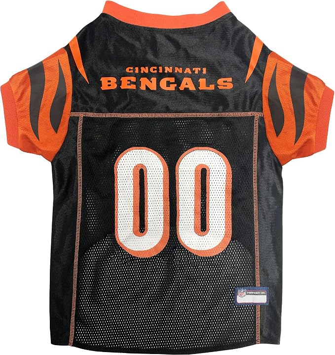 Pets First NFL Cincinnati Bengals Dog Jersey, Size Medium, Football Shirt Costume for Pet, Dog Sports T-Shirt, NFL Team Clothing for Cats, Licensed Pet Apparel Available in 7 Sizes and 32 Teams