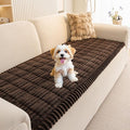 Couch Covers for 3 Cushion Sofa, Couch Cover for Dogs Washable | Non Slip Soft Couch Protector Covers, Dog Mat for Couches Against Pet Hair & Scratch, Pet Friendly, Chocolate, 27.6" x 82.7"