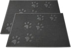Andalus Small Cat Litter Mat, Pack of 2 - Waterproof, Non-Slip & Easy to Clean Cat Litter Box Mat for Extra Efficient Pet Litter-Trapping, Grey (15.75” X 11.75”)