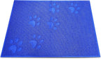 Andalus Extra Large Cat Litter Mat, Pack of 1 - Waterproof, Non-Slip & Easy to Clean Cat Litter Box Mat for Extra Efficient Pet Litter-Trapping, Blue (35” X 23”)