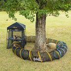 Cat Play Tunnel-for Indoor and Outdoor, Cat Play House, Cat Enclosures Easy to Connect with Two Zipper Doors,Product Size 67'' x 18'',2pcs /Set,Orange and Blue 2 Packs