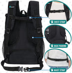 PetAmi Dog Backpack Carrier, Airline Approved 4-Way Entry Cat Backpack Carrier, Ventilated Mesh, Collapsible Pet Carrier for Small Puppy, Kitten, Hiking, Travel Car, Vet, up to 18 lbs, Black