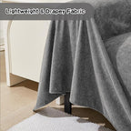 Sectional Couch Cover for 3 Cushion Sofa Washable, Cat Scratch Proof Sofa Covers, Furniture Protector Oversized L Shape Big Sofa Slipcovers for Dogs, 91" x 150", Grey