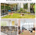Dog Playpen, 40 inch 8 Panels Dog Fence Outdoor Heavy Duty Dog Pen for Large/Medium/Small Dogs, Indoor Puppy Playpen with Door Portable Pet Fence for RV Camping, Yard