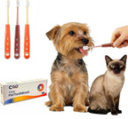 CGO 360° Soft Silicone Dog Cat Toothbrush, Easy to Use, 3 Individually Packed