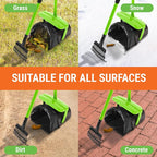 Pupzle Dog Pooper Scooper with Bag Attachment, 40" Long Handle Dog Scooper | Dog Poop Scoop for Yard, Large Capacity Swivel Bin and Rake Pooper Scooper, Lavender Scented Bags for Large Dogs (Green)