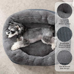 INVENHO Dog Bed Medium Size, Orthopedic Warming Soft Calming Sleeping Puppy Bed Durable Pet Bed with Anti-Slip Bottom M(30"x24"x9")