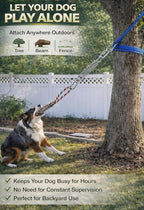 HOPET Dog Outdoor Bungee Hanging Toy, Tether Tug of War Toys for Medium to Large Dog to Exercise, Durable Interactive Tug Toy, Dog Rope Toys