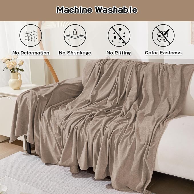 Couch Cover for 3 Cushion Sofa, Cat Scratch Proof Couch Protector Washable Sofa Covers Sectional Couch Covers for Dogs Soft L Shape Sofa Slipcover for Pets Kids, 91" x134”, Khaki