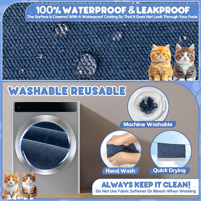 Loiion Cat Scratch Proof Furniture Protector Waterproof Sofa Cover 150"x91" | Pet-Friendly Couch Protector, Anti-Scratch & Anti-Slip Sofa Cover For Cats Dogs Kids, Machine Washable