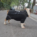 Lovelonglong Waterproof Dog Raincoat – 4-Leg Full Body Dog Rain Suit with Reflective Strips & Leash Opening, Outdoor Dog Jacket for Rainy Weather