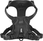 TUG No-Pull Dog Harness, 2 Leash Clips + Padded Handle (Large, Black) | Water-Resistant Padded Interior | Front No-Pull & Rear Clips | Padded Back Handle | Adjustable Straps | Lightweight