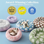 LE SURE Shown on TV Jacquard Donut Dog Beds Large Sized Dog,Green 33x33x8in | Orthopedic Calming Pet Bed Sofa,Original Design Pattern,Washable Cover,Cute Home Decor as Gift for Pet,Anti Slip Bottom