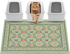 Unicorn Catcher 40"x30" Cat Litter Mat Non-Slip Washable Litter Box Mat | High-Density PVC Litter Catcher Mat Efficiently Traps Scattered Litter From Paws To Keep Floors Clean