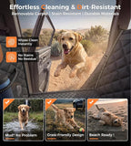 Doglike UNBREAK Hard Bottom Dog Car Seat for Back Seat [Military-Grade Protection], 450LB Ultra-Support Back Seat Extender for Dogs Carseat, Passenger Frinedly Waterproof Pet Carseat XL Size