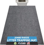 Drymate Cat Litter Box Mat, Litter Trapping Mat, Grey, 36x47 Jumbo XXL | Waterproof, Urine-Proof, Absorbent, Machine Washable, Soft on Paws, Contains Mess, Protects Floors, Kitten Supplies, USA Made